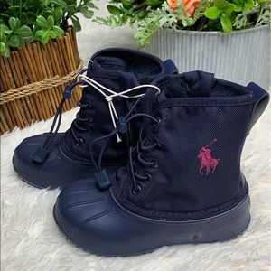 🆕 Polo Ralph Lauren Eisley Navy Duck Winter snow Boots Sz 10